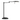 Lighting Dessau Turbo Swing-Arm Table Lamp in Museum Black Oriental Lamp Shade