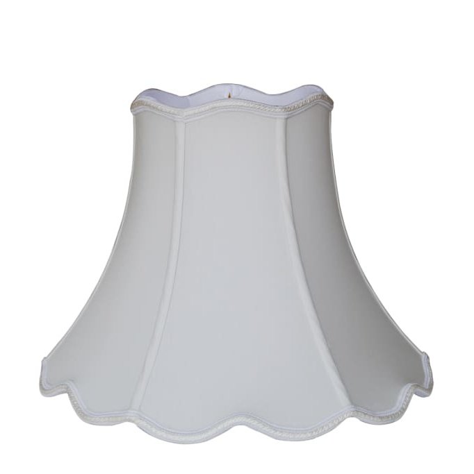 Bell Scallop top bottom with braided trim Oriental Lamp Shade
