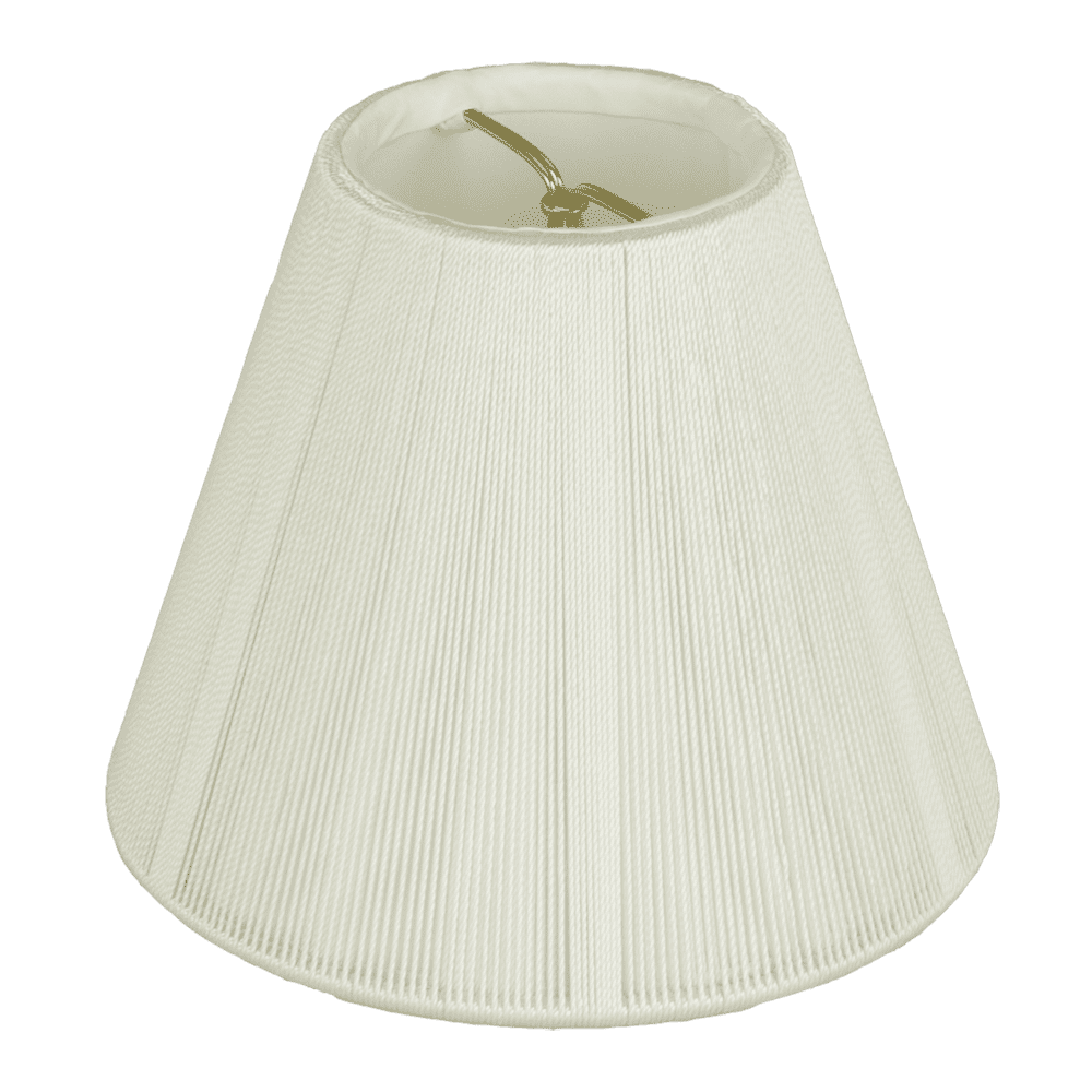 Mini Silk String Empire Lampshade, 3 x 5 x 4.25 (Candle Clip) / Silk String / Off White