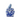 Blue & White Porcelain Lucky Foo Dog Jar