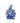 Blue & White Porcelain Lucky Foo Dog Jar