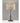 Lighting Walnut Wood and Black Metal Accent Table Lamp Oriental Lamp Shade