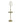 Lighting Club Adjustable Antique Brass Floor Lamp with Glass Table Oriental Lamp Shade