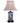 Lighting Traditional Mini Blue and White Canton Table Lamp with Dark Wood Accents Oriental Lamp Shade