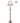 Lighting Stiffel 3-way Antique Brass Floor Lamp with Hexagon Design Oriental Lamp Shade