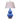 Lighting Navy Blue in Classic Porcelain Double Gourd Table Lamp on Crystal Base Oriental Lamp Shade