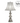 Lighting Stiffel Antique Nickel Table Lamp with Double Pull Chains Oriental Lamp Shade